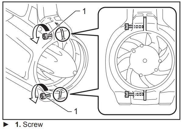 Makita Cordless Blower -screws all the way