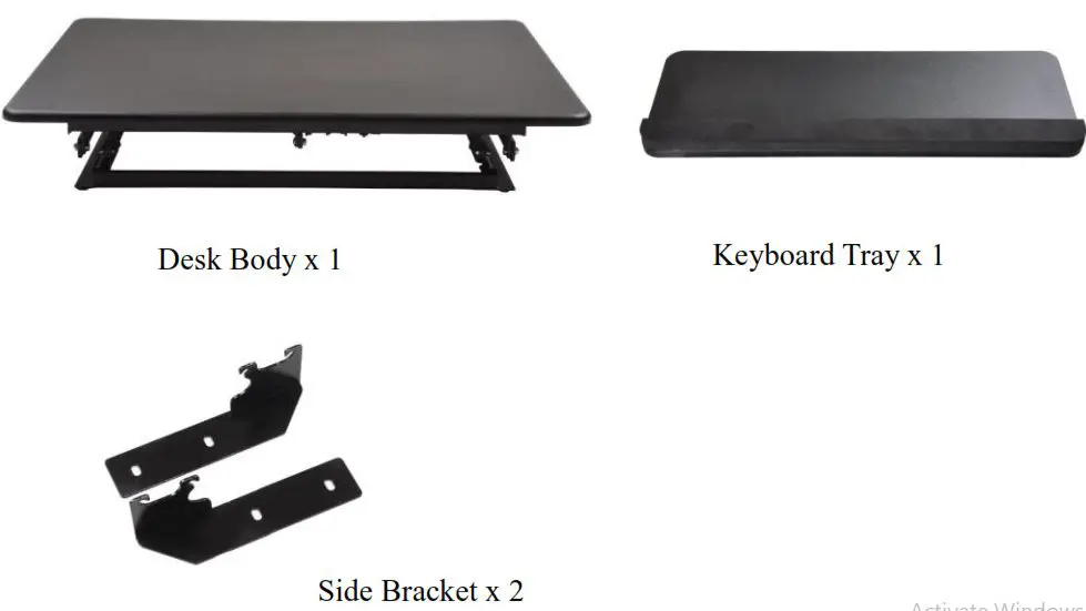 Height Adjustable Computer Desk -Package Contents