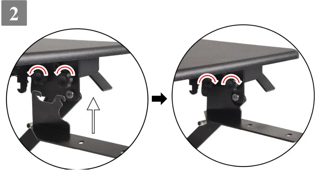 Height Adjustable Computer Desk-- knobs under