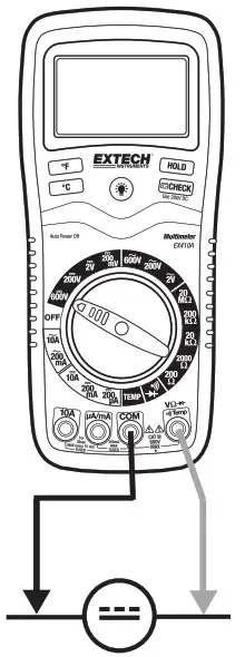EXTECH Digital Multimeter - DC VOLTAGE MEASUREMENTS