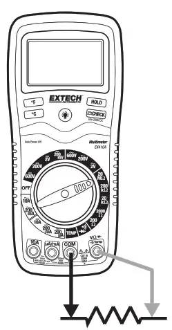 EXTECH Digital Multimeter-RESISTANCE MEASUREMENTS