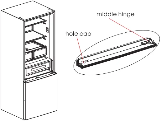 Midea Stainless Steel Frost Free Refrigerator 2.4G