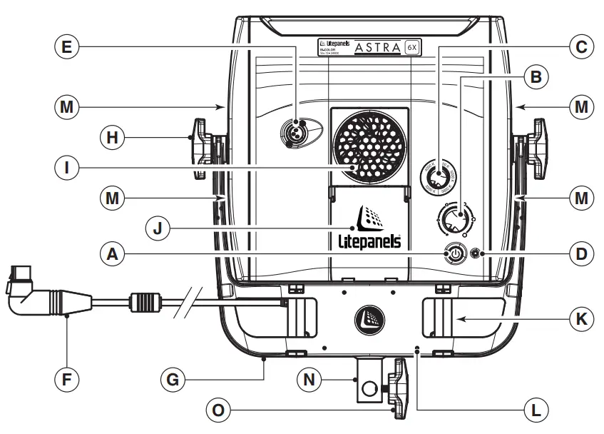 Litepanels 935-2023 Astra 3X Studio Light Flood Bi Color LED Fixture -