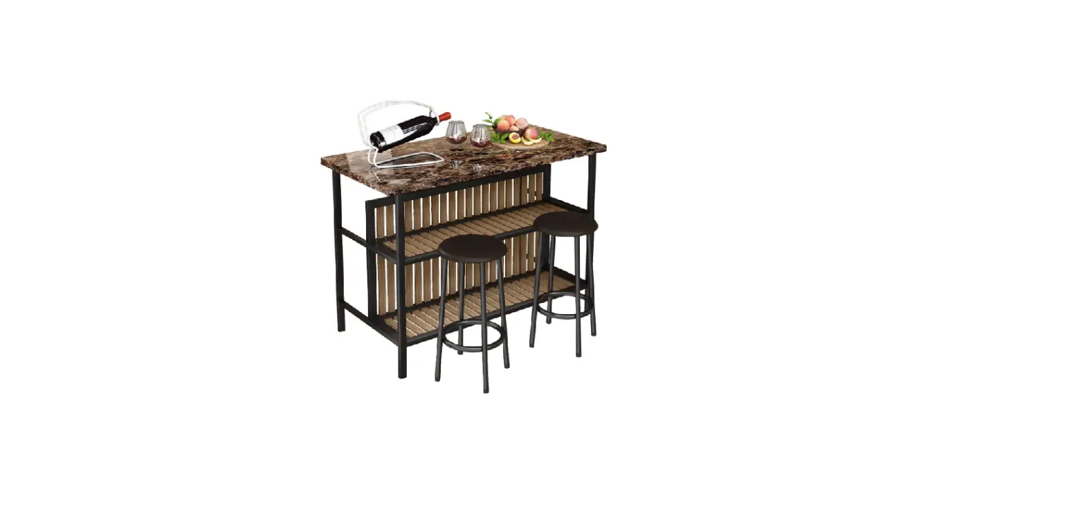 Gojane W87235045lwy 3-piece Natural Mdf Top Foldable Bar Table Sets Instruction Manual