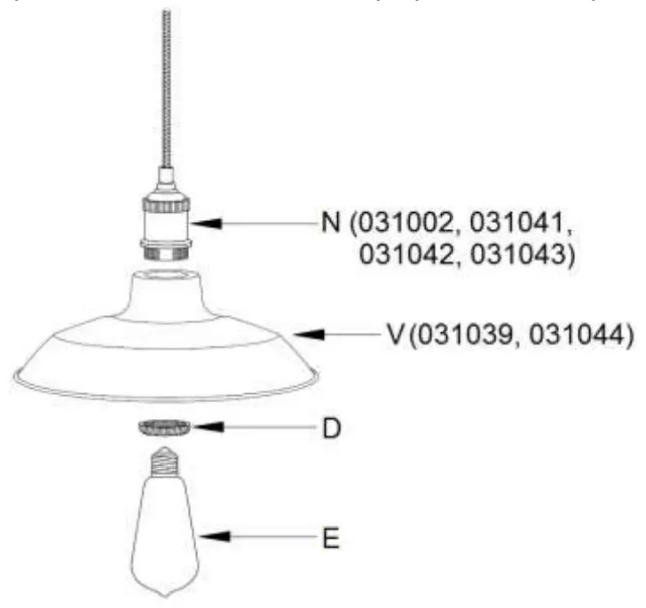 Lucci decor 031039 Manor 300mm Barn Metal Shade - Fig