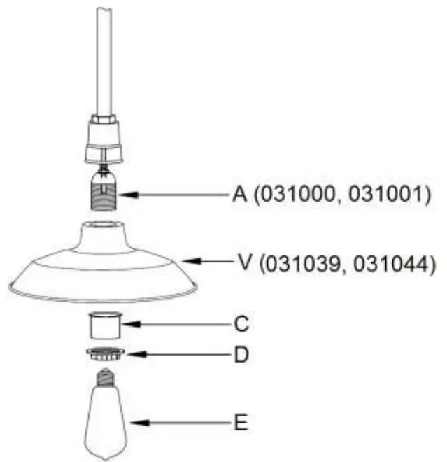 Lucci decor 031039 Manor 300mm Barn Metal Shade