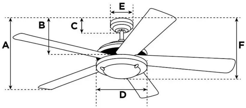 CIATA LIGHTING 42320L Origami Ceiling Fan - Fig 1