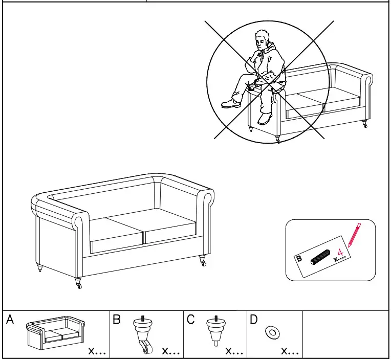 OTTO Oxford 2 Seater Sofa - 6