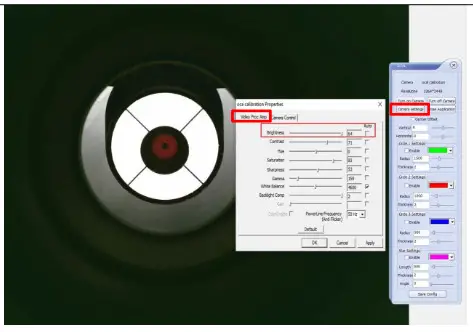 OCAL Electronic Collimator PRO - Click Camera Setting