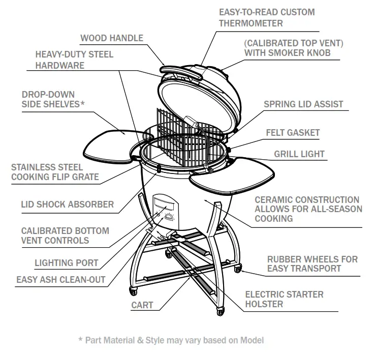 VISION GRILLS RL K17F1M4 1 Series Classic Kamado Grill - fig12