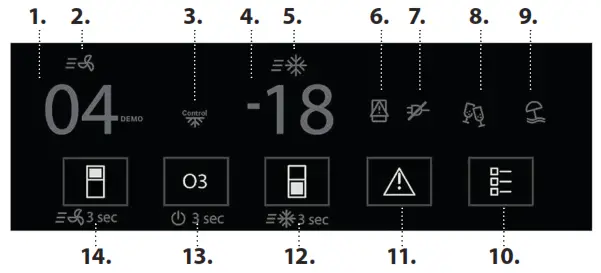 Whirlpool HTC18 T532 Hotpoint Integrated Fridge Freezer - CONTROL PANEL