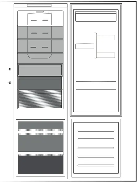Whirlpool HTC18 T532 Hotpoint Integrated Fridge Freezer - FOOD AND BEVERAGES