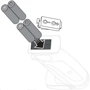 Install the batteries in the handle