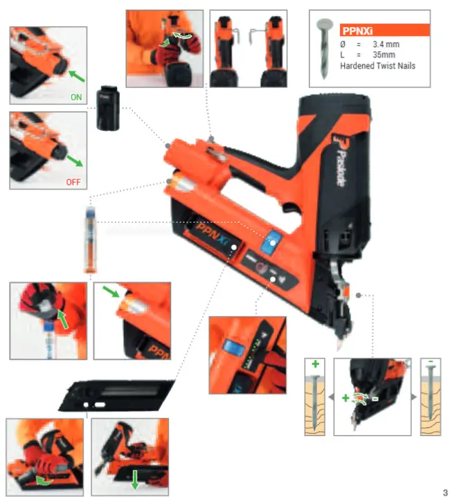 Paslode PPNXi Specialist Nailer - INDEX