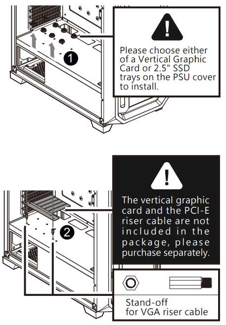 COUGAR MX620 RGB Stylish ARGB Mid Tower Case with Modern Patterned Air Vents - Installing vertical
