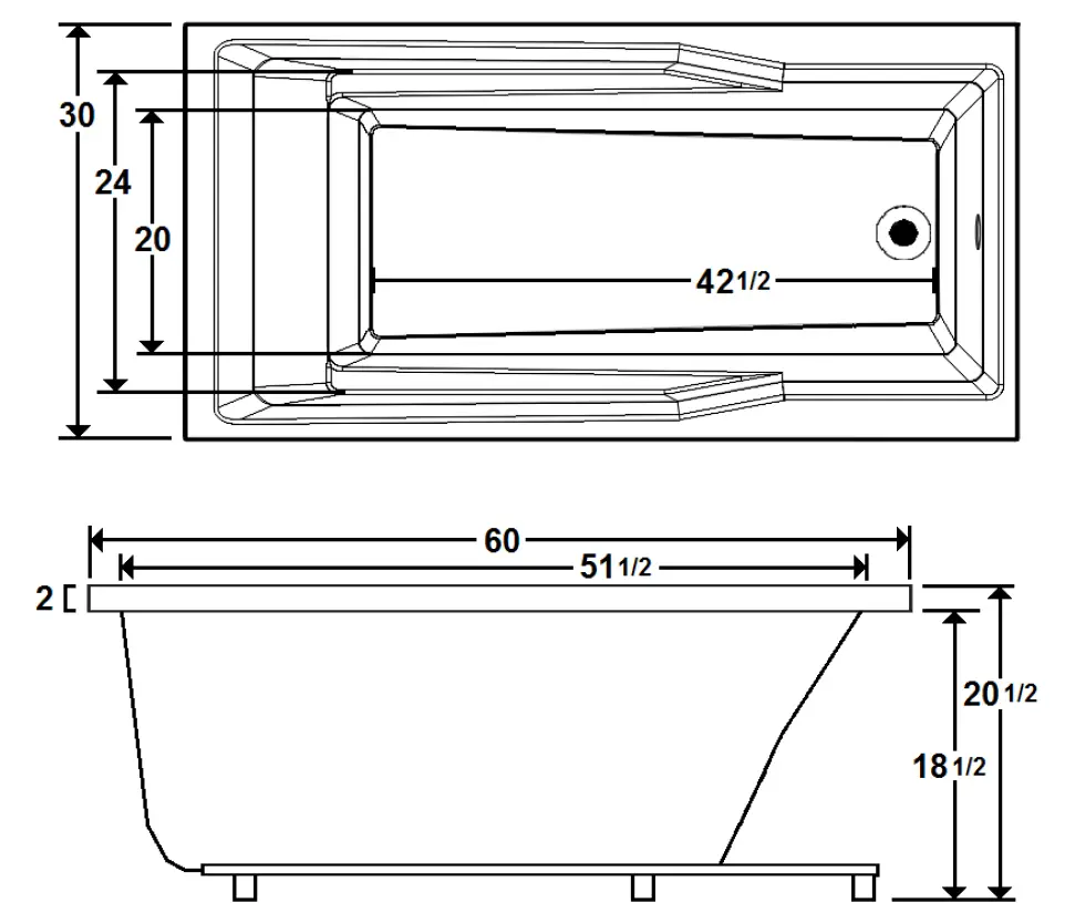 Laurel-Mountain-RESTON-60-X-30-Inch-Drop-In-Acrylic-Tub-Instruction-FIG-1