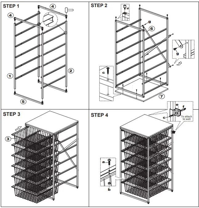 Kmart 6 Wire Drawer Unit IM-43033324 - STE