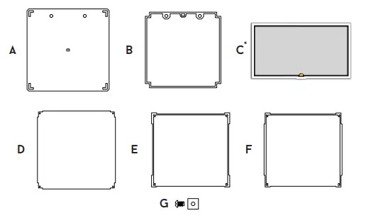 WICKED BRICK HDS101 6 Display Stands Wall Mounts - Fig 3