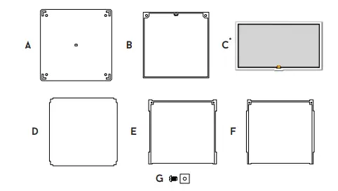 WICKED BRICK HDS101 6 Display Stands Wall Mounts - Fig 3
