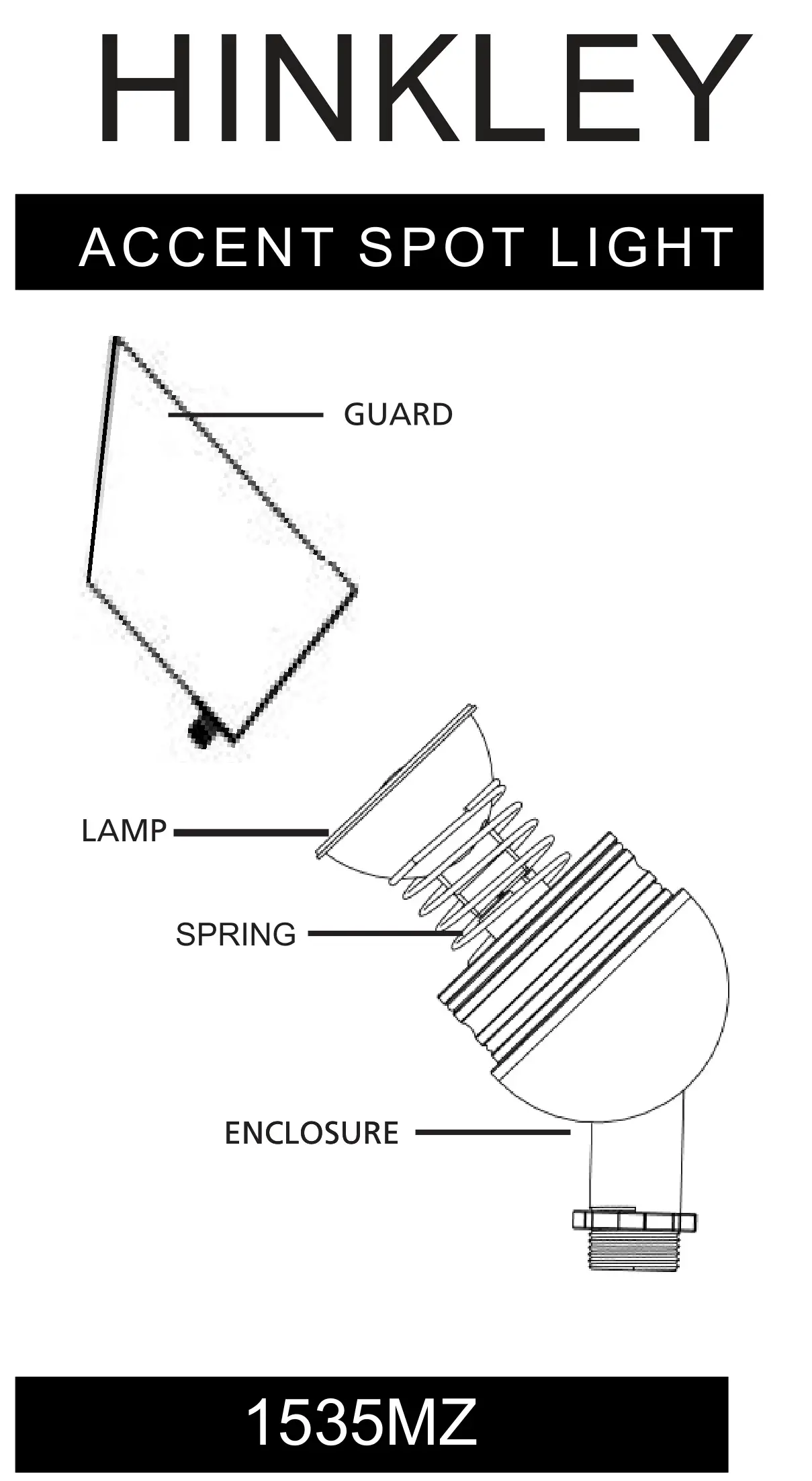 HINKLEY 1536LL LED Spot Light Instruction Manual