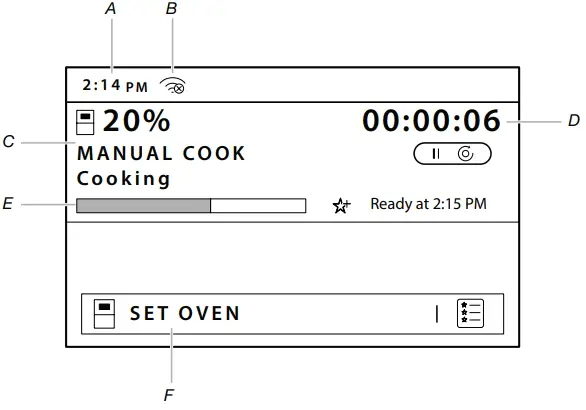 KitchenAId W10903390B Built-In Microwave Combination Ovens -Status Screen