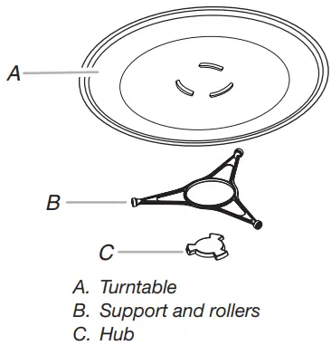 KitchenAId W10903390B Built-In Microwave Combination Ovens -Turntable