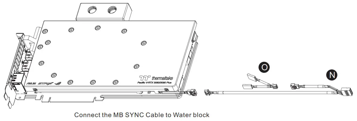 thermaltake Pacific V-RTX 30803090 Plus VGA Water Block - Mainboard SYNC installation Guide 2