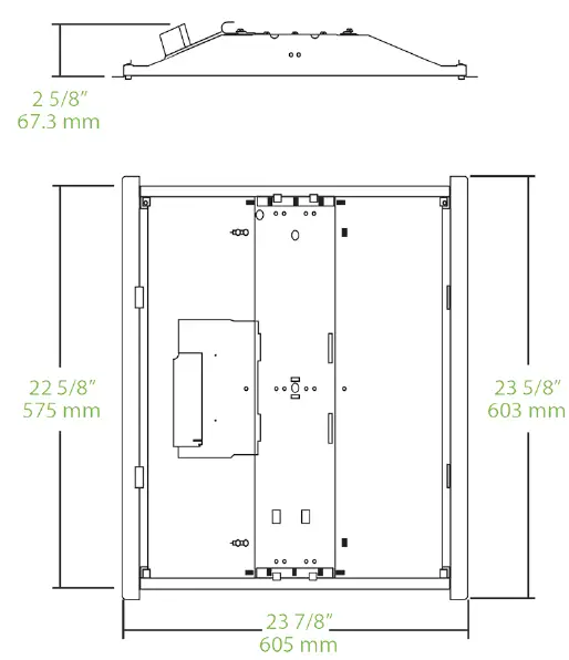 RAB-RTLED2X2-19YNW-D10-Retrofit-Troffer-2X2-19W,-3500k,-Dimmable-LED-fig-1