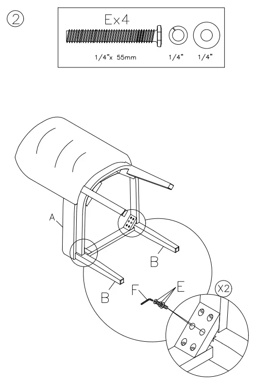 ASHLEY D984-01 Burkhaus Dining Chair - fig 3