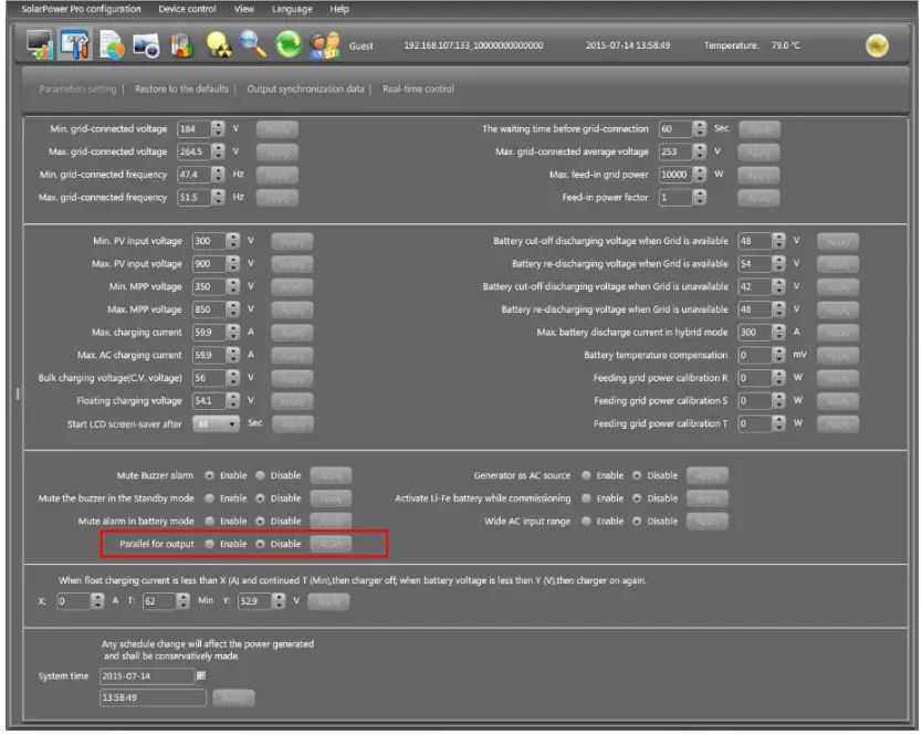 PowerWalker Solar Inverter Svn 15 Kva On-Grid Charger 3 Phase - Parallel