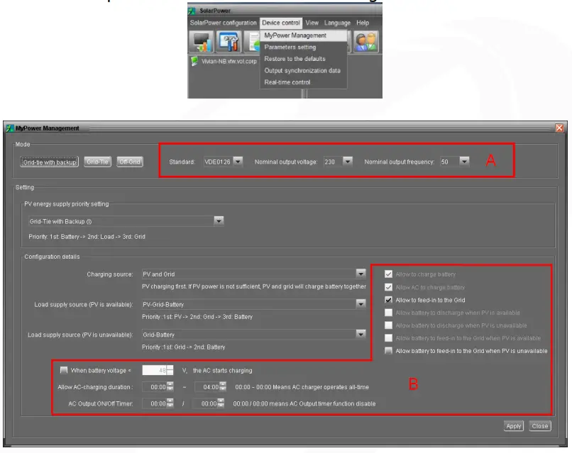 PowerWalker Solar Inverter Svn 15 Kva On-Grid Charger 3 Phase - Refer to diagram below