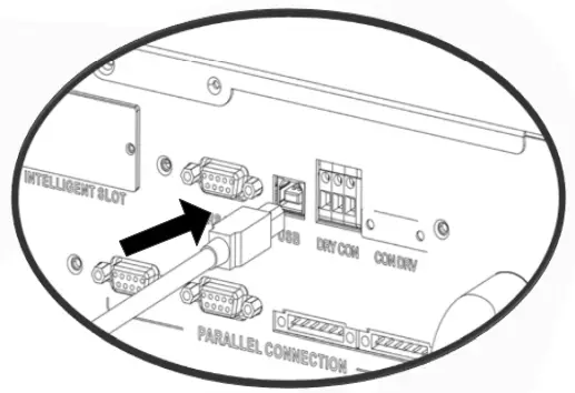 PowerWalker Solar Inverter Svn 15 Kva On-Grid Charger 3 Phase - USB cable