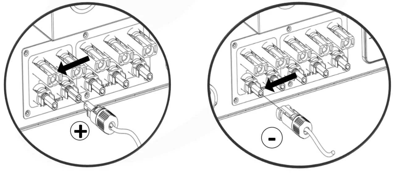 PowerWalker Solar Inverter Svn 15 Kva On-Grid Charger 3 Phase - polarity of connection