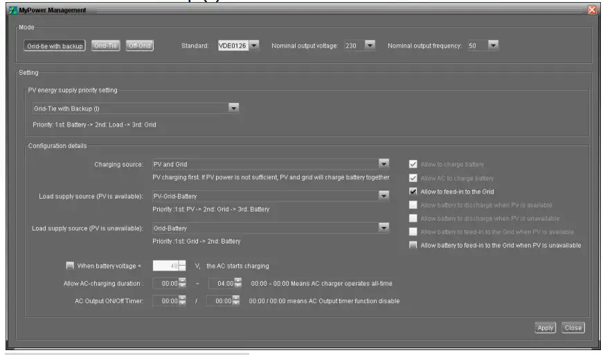 PowerWalker Solar Inverter Svn 15 Kva On-Grid Charger 3 Phase - with backup