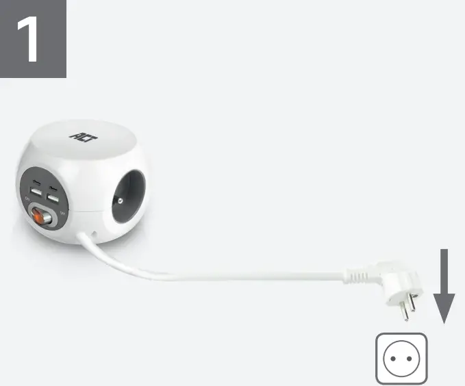 ACT AC2435 Power Strip Cube 1