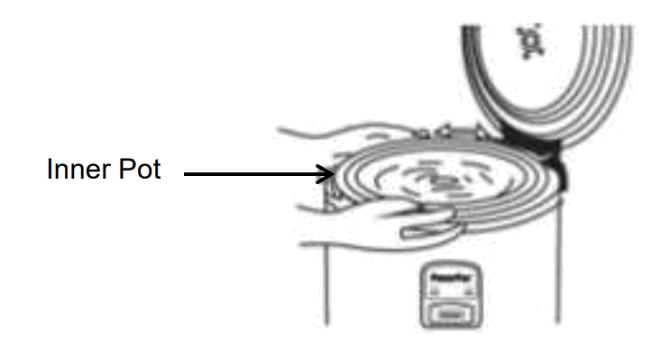 PowerPac PPRC42-Nonstick 1.8L Rice Cooker with Porridge Function - Non-Stick Inner Pot - Inner Pot