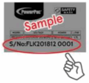 PowerPac PPRC42-Nonstick 1.8L Rice Cooker with Porridge Function - Non-Stick Inner Pot - serial number