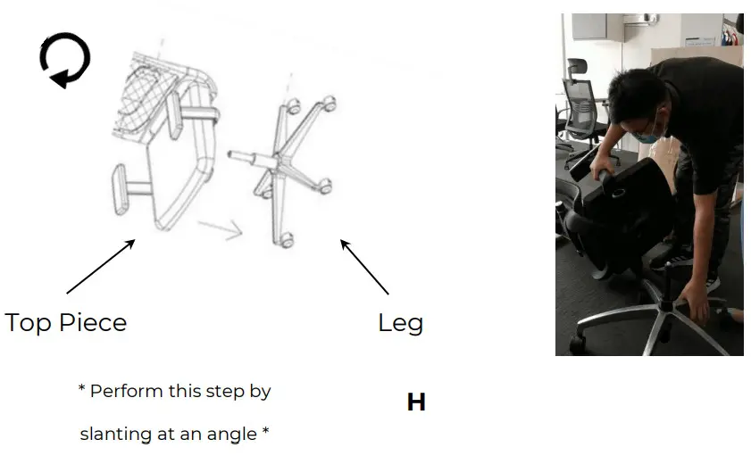 Alterseat Chair - TOP PIECE W LEG PART