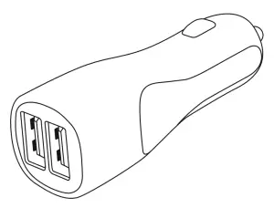 hama 00123547 Auto Detect 2 Socket USB Vehicle Charger