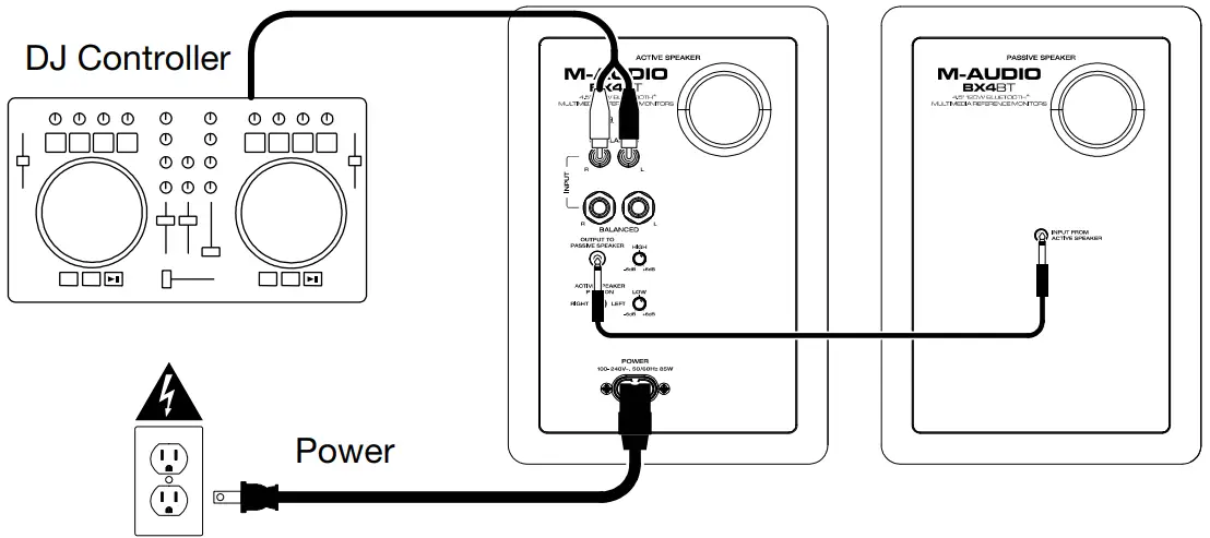 M Audio BX4 BT 4 5 Inch 120W Studio Monitors - DJ Controller