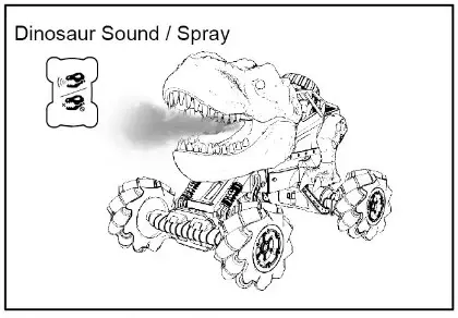 Qiankun Toys Factory 11810 Stunt Drift Dino Vehicle Remote Control- Dinosaur sound