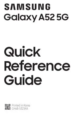 SAMSUNG A52 Smartphone User Guide