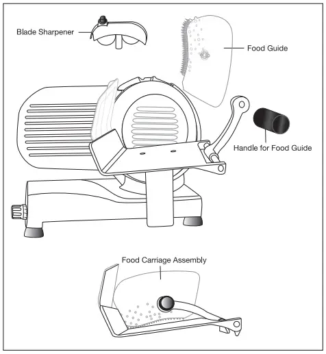 WARING COMMERCIAL WCS220 Food Slicer - PARTS