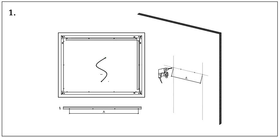 Luxaar LEDBM3436 Moderna 34 x 36 Inch LED Mirror - fig2
