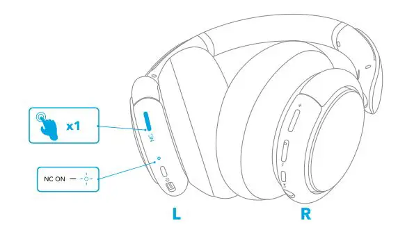Soundcore A3028011 Life Q30 Hybrid Active Noise Cancelling Headphones - Noise Cancellation Mode