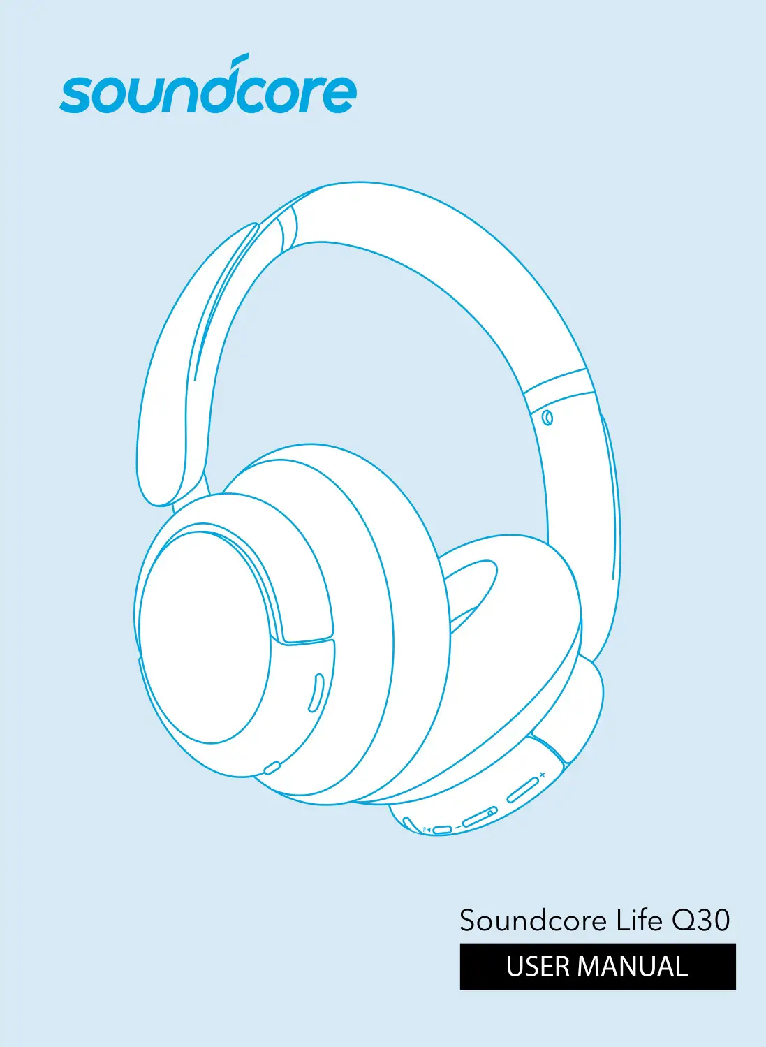 Soundcore A3028011 Life Q30 Hybrid Active Noise Cancelling Headphones User Manual