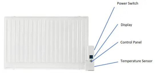 electriQ EORW800LED Ultraslim 800 Watt Wall Mountable Oil Filled Radiator - PRODUCT OVERVIEW