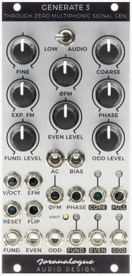 Joranalogue Audio Design 478960 Generate 3 Eurorack Module User Guide Joranalogue Audio Design 478960 Generate 3 Eurorack Module User Guide