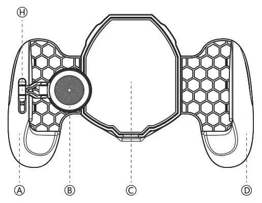 GAMESIR F8 Pro Snowgon Mobile Cooling Grip - DEVICE LAYOUT