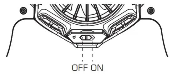 GAMESIR F8 Pro Snowgon Mobile Cooling Grip - power switch